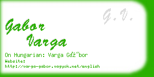 gabor varga business card